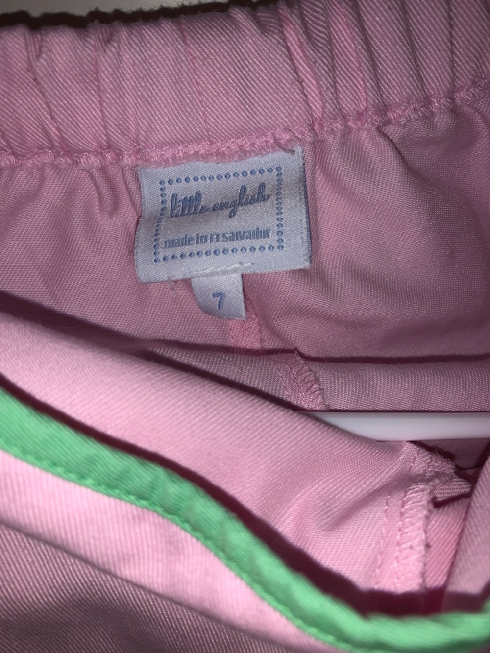 Little English Pink Golf skort with Green Trim - Picture 4 of 5